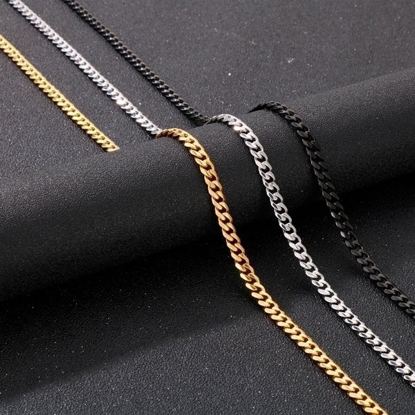 1 Piece Fashion Solid Color Stainless Steel Plating 18K Gold Plated Unisex Necklace