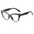 Retro Color Block Pc Square Full Frame Optical Glasses