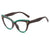 Retro Color Block Pc Square Full Frame Optical Glasses