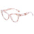 Retro Color Block Pc Square Full Frame Optical Glasses