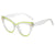 Retro Color Block Pc Square Full Frame Optical Glasses