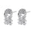 1 Pair Halloween Punk Skull Plating Hollow Out Inlay Copper Zircon Ear Studs