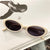 Retro Oval Resin Oval Frame Full Frame Women'S Sunglasses