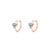 1 Pair 925 Sterling Silver Zircon Heart Shape Earrings