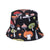 Women'S Hip-Hop Bear Printing Flat Eaves Bucket Hat