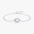 Elegant Oval Sterling Silver Plating Inlay Moonstone Zircon Rhodium Plated Bracelets