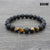 Retro Round Volcanic Rock Stone Beaded Unisex Bracelets