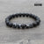 Retro Round Volcanic Rock Stone Beaded Unisex Bracelets