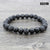 Retro Round Volcanic Rock Stone Beaded Unisex Bracelets