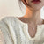 Copper Minimalist Geometric Heart Shape Rectangle Pendant Necklace
