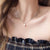 Copper Minimalist Geometric Heart Shape Rectangle Pendant Necklace