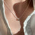 Copper Minimalist Geometric Heart Shape Rectangle Pendant Necklace