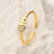 French Style Animal Owl Copper 18K Gold Plated Zircon Open Ring In Bulk