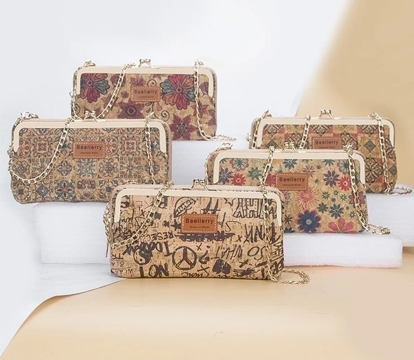 Women'S Flower Pu Leather Hook Loop Wallets