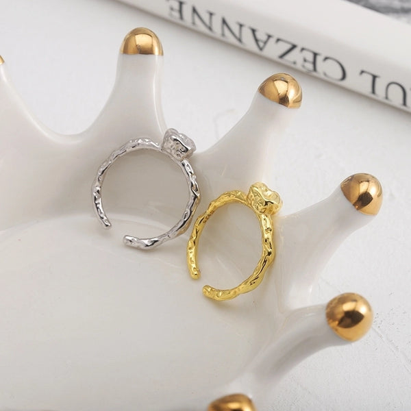 925 Sterling Silver Geometric Open Ring