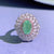 925 Sterling Silver Zircon Color Block Oval Rings
