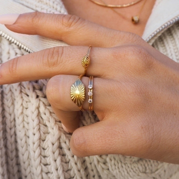 Commute Round 304 Stainless Steel Titanium Steel Plating Rings