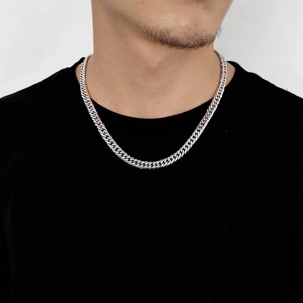 Hip-Hop Solid Color Stainless Steel Plating 18K Gold Plated Men'S Necklace