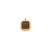 Retro Minimalist Square Titanium Steel Inlay Natural Stone Charms Pendant Necklace