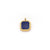 Retro Minimalist Square Titanium Steel Inlay Natural Stone Charms Pendant Necklace