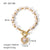 Fashion Geometric Stainless Steel 18K Gold Plated Rhinestones Shell Zircon Bracelets In Bulk