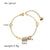 Fashion Geometric Stainless Steel 18K Gold Plated Rhinestones Shell Zircon Bracelets In Bulk