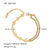 Fashion Geometric Stainless Steel 18K Gold Plated Rhinestones Shell Zircon Bracelets In Bulk