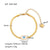 Fashion Geometric Stainless Steel 18K Gold Plated Rhinestones Shell Zircon Bracelets In Bulk