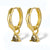 1 Pair 925 Sterling Silver Zircon Solid Color Earrings