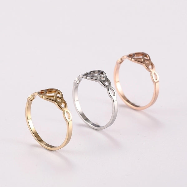 Hip-Hop Minimalist Solid Color Titanium Steel Rings In Bulk