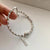 Minimalist Heart Shape Gold Plated Beaded Bracelets 1 Piece