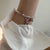 Minimalist Heart Shape Gold Plated Beaded Bracelets 1 Piece