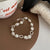 Minimalist Heart Shape Gold Plated Beaded Bracelets 1 Piece