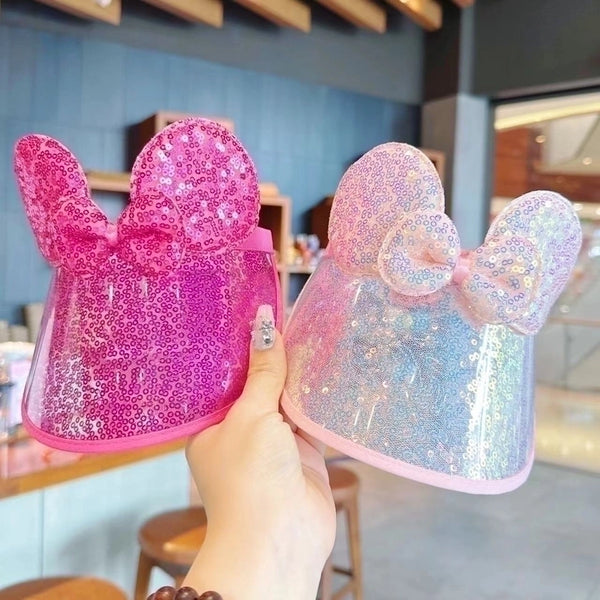 Kid'S Cartoon Style Bow Knot Sequins Sun Hat