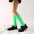 Women'S Fashion Stripe Solid Color Acrylic Jacquard Over The Knee Socks
