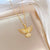 Elegant Luxurious Phoenix Stainless Steel Copper Plating Inlay Rhinestones Pendant Necklace
