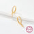1 Pair 925 Sterling Silver Zircon Circle Drop Earrings