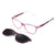 Children'S Simple Casual Oval Frame Contrast Color Magnetic Clip Polarized Anti-Ultraviolet Dual-Use Glasses