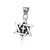 Hip-Hop Hexagram Titanium Steel Men'S Charms Pendant Necklace