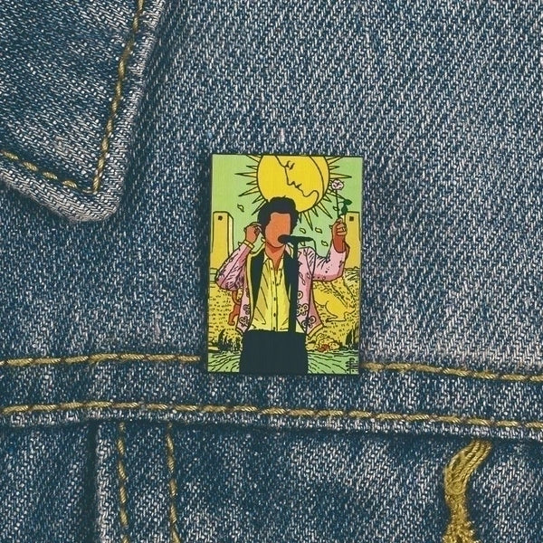 Vacation Pin Color Block Mixed Materials Printing Unisex Brooches