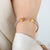 Minimalist Shiny Round Titanium Steel 18K Gold Plated Zircon Bangle In Bulk