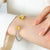 Minimalist Shiny Round Titanium Steel 18K Gold Plated Zircon Bangle In Bulk