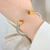 Minimalist Shiny Round Titanium Steel 18K Gold Plated Zircon Bangle In Bulk