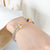 Minimalist Shiny Round Titanium Steel 18K Gold Plated Zircon Bangle In Bulk