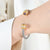 Minimalist Shiny Round Titanium Steel 18K Gold Plated Zircon Bangle In Bulk