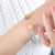 Minimalist Shiny Round Titanium Steel 18K Gold Plated Zircon Bangle In Bulk