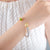 Minimalist Shiny Round Titanium Steel 18K Gold Plated Zircon Bangle In Bulk
