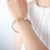 Minimalist Shiny Round Titanium Steel 18K Gold Plated Zircon Bangle In Bulk
