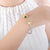 Minimalist Shiny Round Titanium Steel 18K Gold Plated Zircon Bangle In Bulk