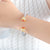 Minimalist Shiny Round Titanium Steel 18K Gold Plated Zircon Bangle In Bulk